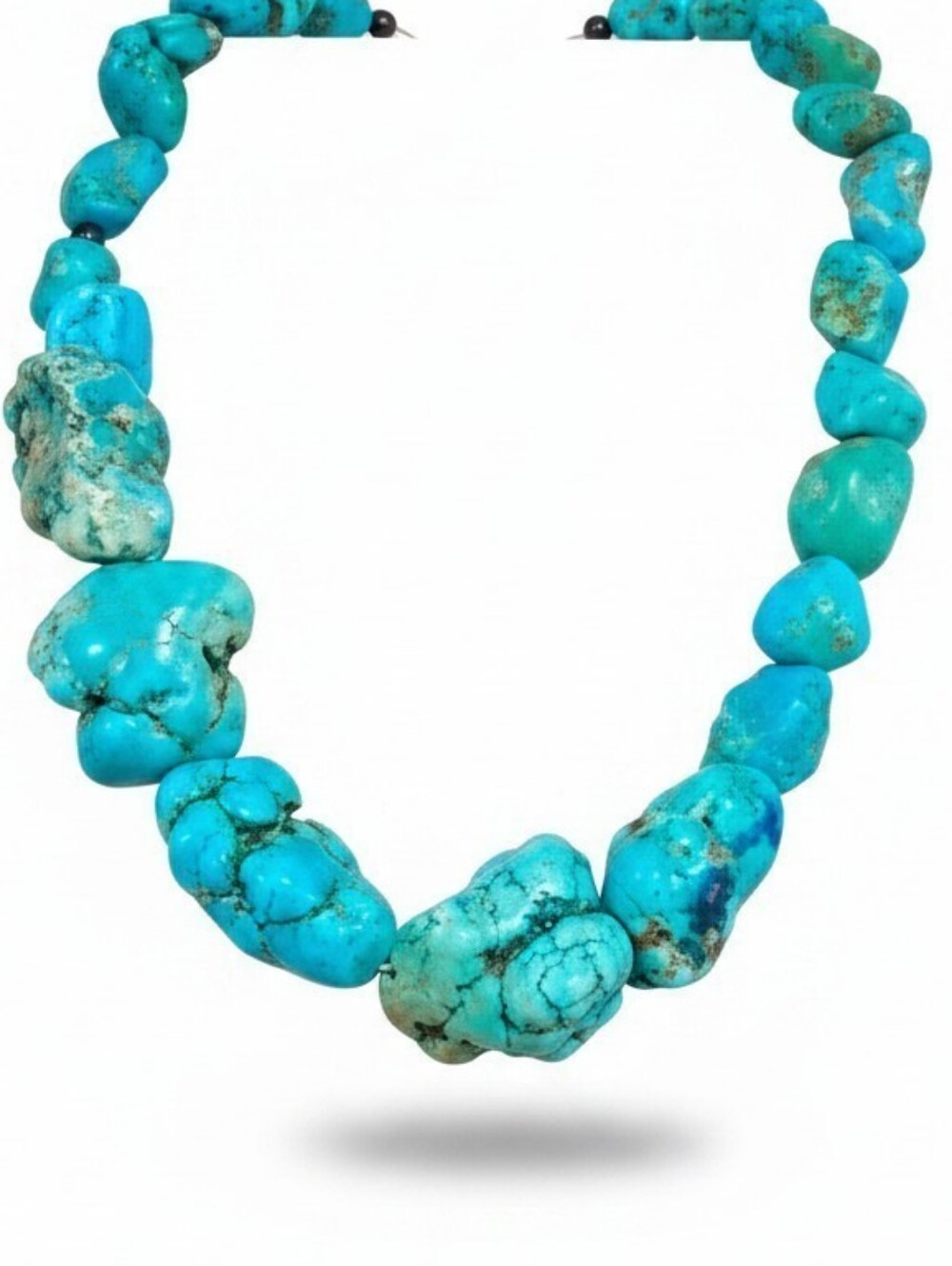 🩵▪️ATTERRI ▪️ Natural Blue Turquoise Stone  16"  Statement Necklace